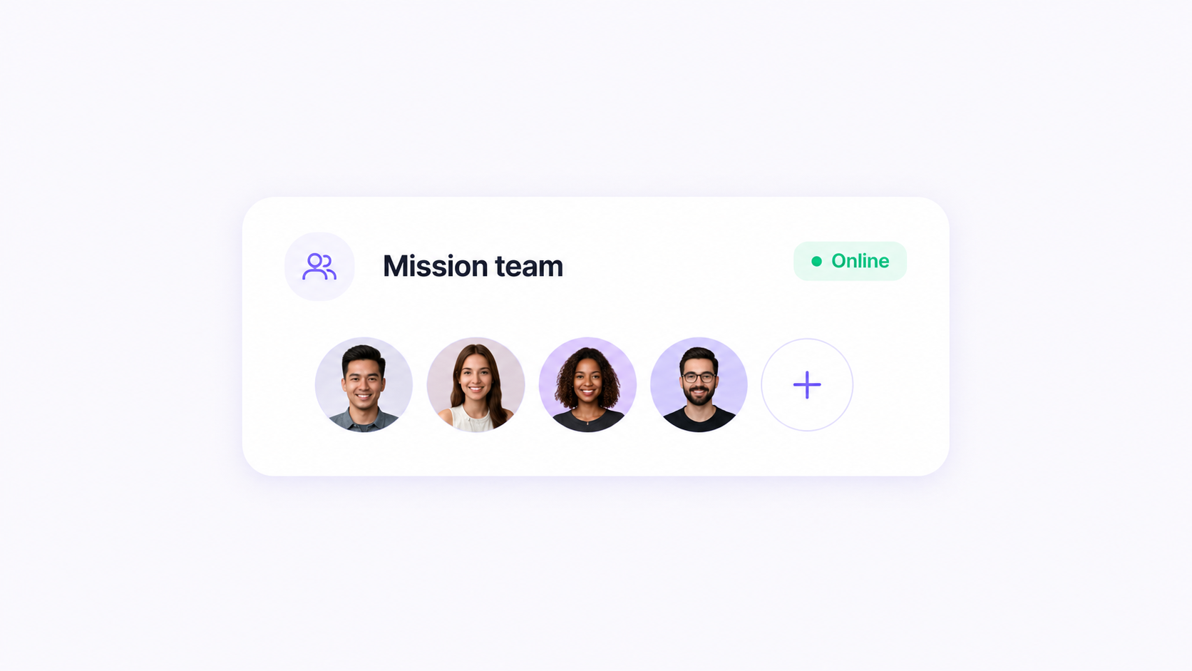 Mission team collaboration card